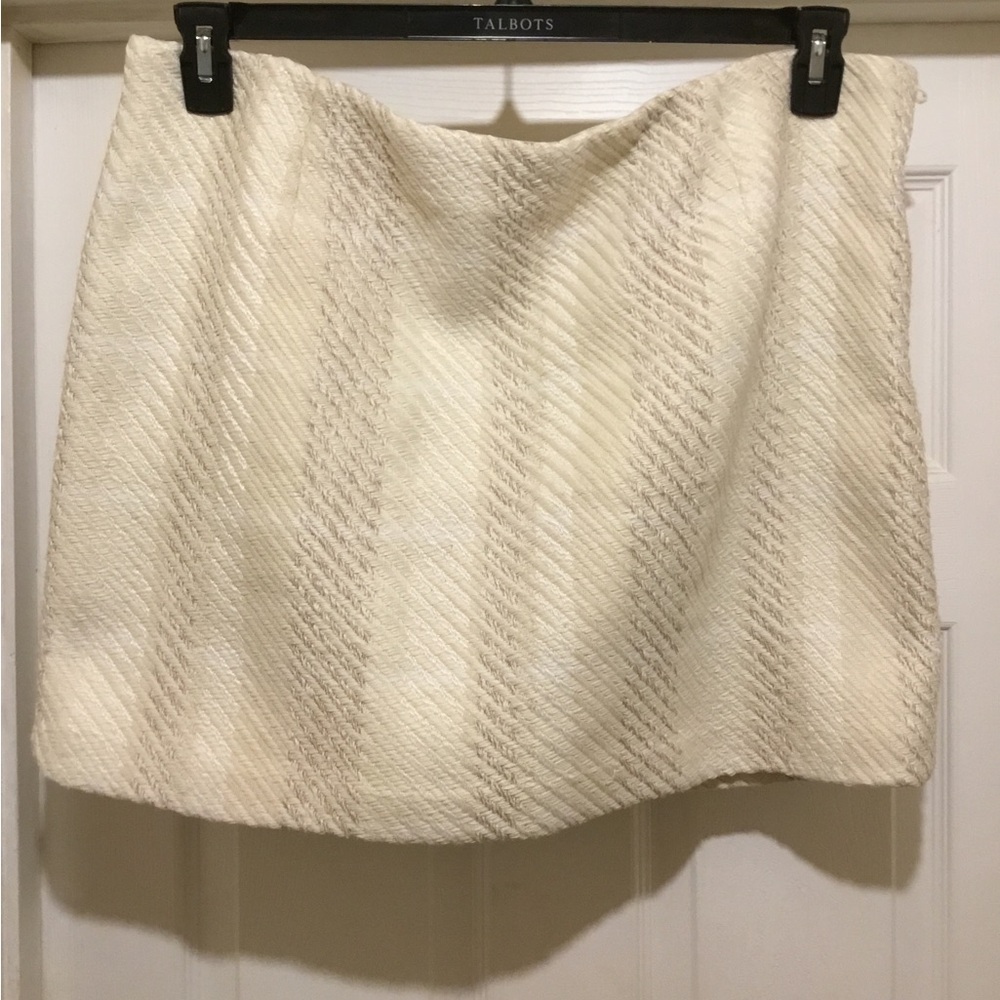 H&M Cream Textured Women's Skirt